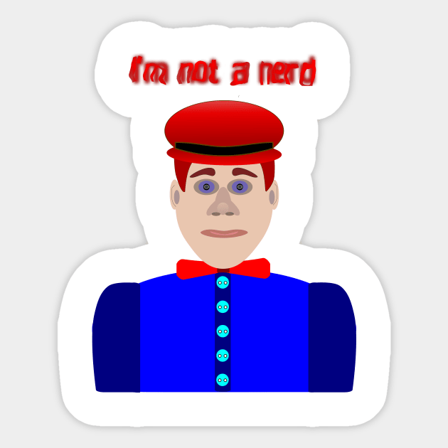 I'm not a nerd Sticker by Dauri_Diogo